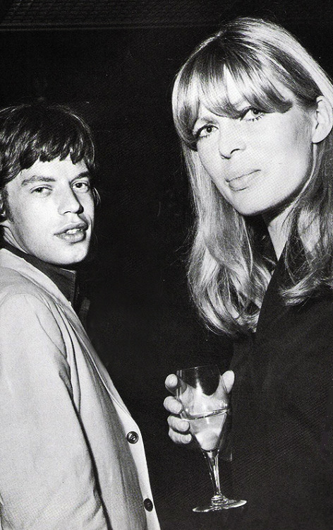 johnnycaramello-deactivated2014:Mick Jagger and Nico, 1965.
