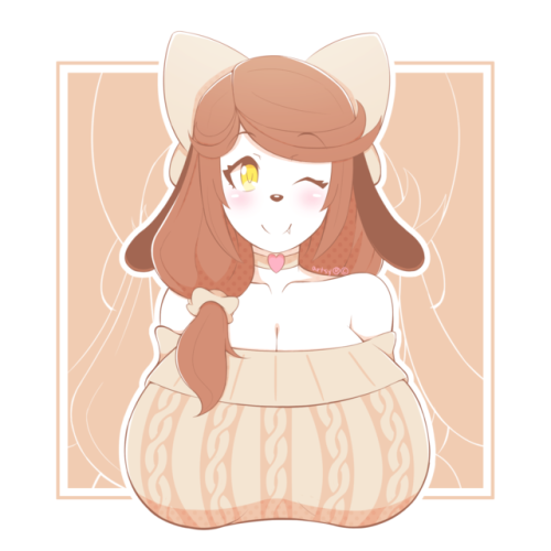 theycallhimcake:  artsy-rc:  Drew @theycallhimcake ‘s character, Holly!   Hnnnngh thanks again yo ;; I love these doggy busts so much