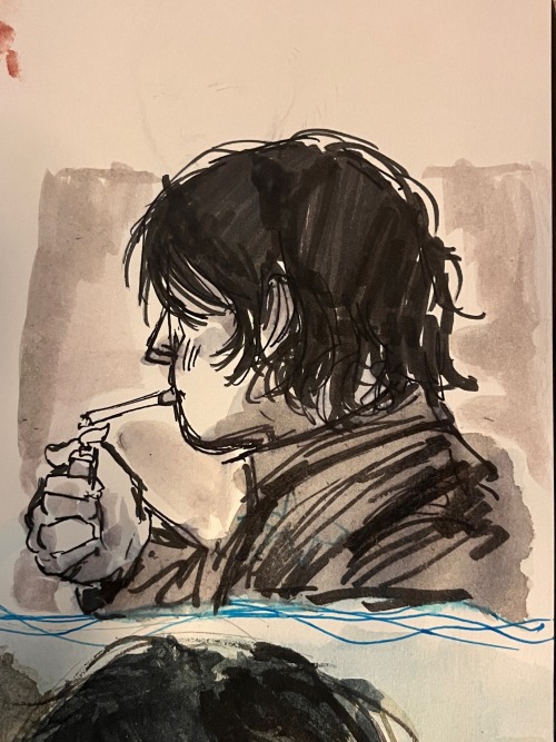 Gerard Way Watercolor + Pen Doodle ^_^