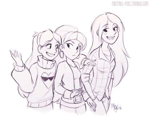 mistrel-fox:  batch of GF sketch commissions for @new-gin-clever-title-goes-here (click for captions) also, please don’t tag this as monster falls au! 
