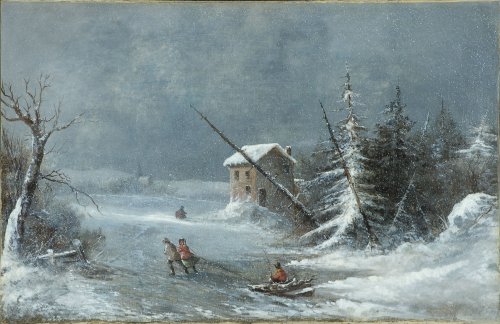 The Blizzard, Cornelius Krieghoff, ca. 1860