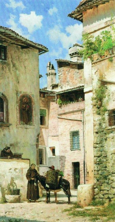 Street in Italy, Fyodor Bronnikov