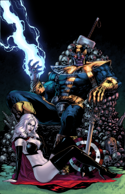 imthenic:  Thanos and Lady Death by J-Skipper