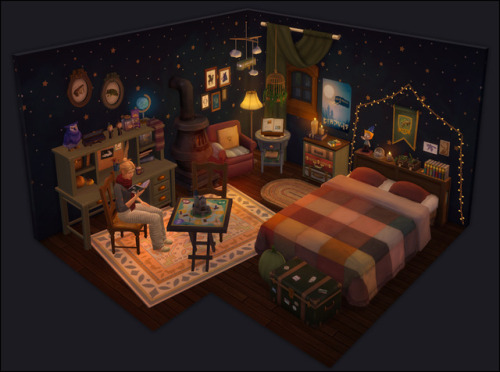 martinessimblr: A Pufferhead dollhouse room, featuring my self sim @mlyssimblr‘s stunning stuf