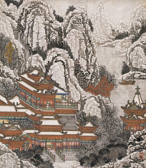 changan-moon:Traditional Chinese painting by 黄秋园Huang Qiuyuan. This type is called Jiehua | 界画 that 