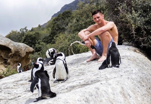 warriormale: wrestlingisbest: Johnni DiJulius &amp; the Penguins in South Africa This is what wr