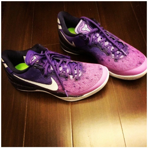 fuckyeahnikes:  jefferrrson:  These Purple Gradient Kobe 8’s are my at the top of my list this year. I’ve been waiting for these kicks to release from the moment Kobe rocked ‘em in Staples Center.  Screw Nike for giving LeBron James and Kevin Durant