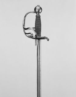 art-of-swords:  Cavalry Sword Dated: circa 1600-1800 Culture: British &amp; German Medium: gilt brass, wood, wire, silver, steel Measurements: overall length 96.2 cm Provenance: catalogue entry reads: “This Sword did belong To His Late Majesty George