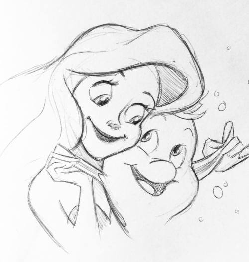 dylanbonner: Just a little sketch of my favorite merm today! #littlemermaid