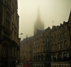 bluepueblo:  Fog, Edinburgh, Scotland photo