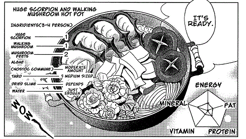 sunnysundown:  infinite-scratch:  So recently i started reading this manga Dungeon Meshi. I fucking love it. So  there’s this group of adventures exploring a dungeon RPG style, you  know like go into the dungeon defeat the evil sorcerer kinda stuff.