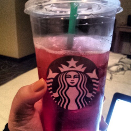Ū.68 for a venti passion tea. Yuuum
