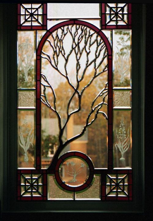 Porn indigodreams: Sculpted Tree Beveled Glass photos