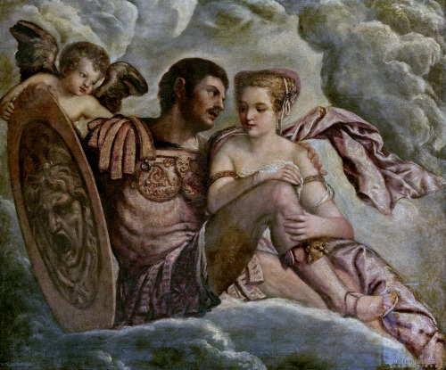 greekromangods: Venus and Mars Studio of Jacopo Robusti (Jacopo Tintoretto) (1518–1594) Oil on