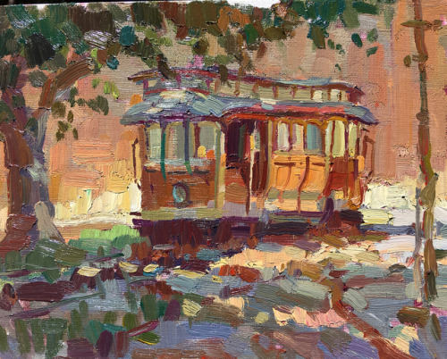 #sammichlap #pleinairpainting #accd #artcentercollegeofdesign #painting #oilpainting #trolly #design