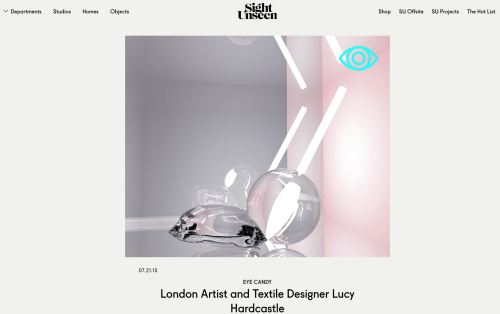 Featured on Sight Unseenhttp://www.sightunseen.com/2015/07/london-artist-and-textile-designer-lucy-h