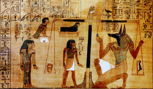 Illustration from the Ancient Egyptian Book of the dead known as the papyrus of Ani, 19th dynasty, c