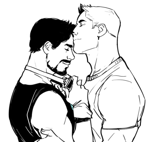 hellogarbagetime:MCU Steve and Tony’s five inch height difference……perfect for f