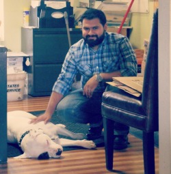 Piercinghuber:  Menandtheirdogs:  (Submitted By Mydulcevita)  Hubby With His New