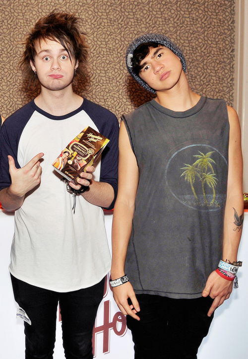 ashtonbangme-deactivated2015081:   5 Seconds of Summer attend Radio Row during the 2014 Billboard Music Awards at the MGM Grand Garden Arena on May 16, 2014 in Las Vegas, Nevada.  
