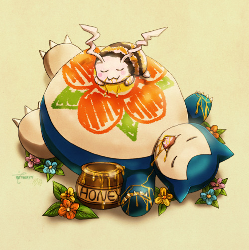 The beest friends Snorlax and Tokomon~ Join the beest picnic party and take part in POKEMON/DIGIMON 