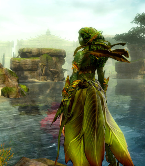 Bree Ceud Bhileach, my Guild Wars 2 Sylvari Elementalist. Unlike Skuggbjörk, my other Sylvari, she i