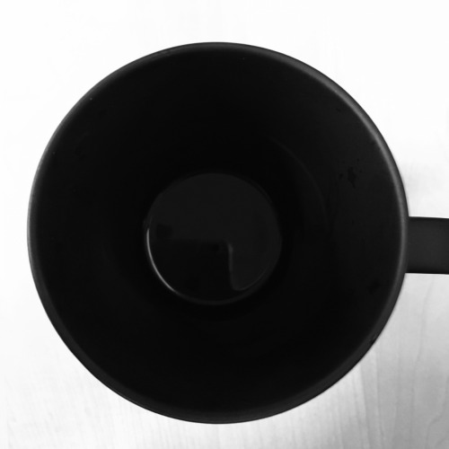 An empty coffee mug is a sad sight. Got a bad case of the mondays.