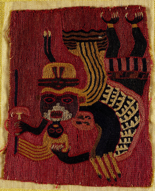 signorformica:Embroidered panel from Paracas culture, an Andean society located in what today is the