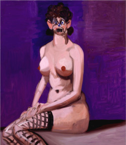 lefutur:  George Condo Nude on Purple 2007, oil on canvas 52 3/4 x 46 inches  