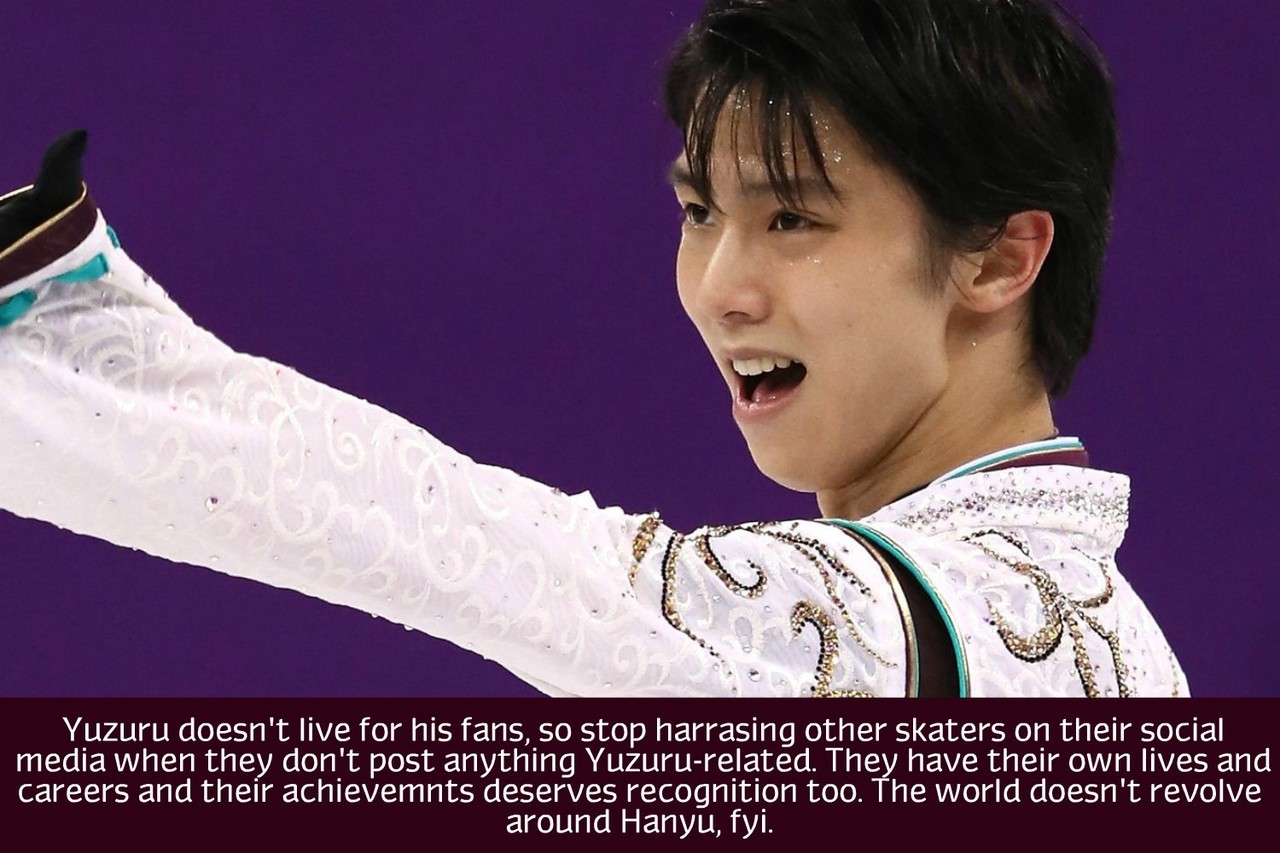 Figure Skating Confessions — “Yuzuru doesnt live for his fans, so stop...