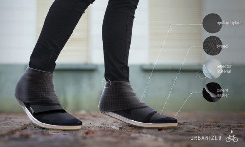 robinamer:  baked-design:  Urbanized Chic Cycling Shoe Price: NA A waterproof cycling shoe with buil