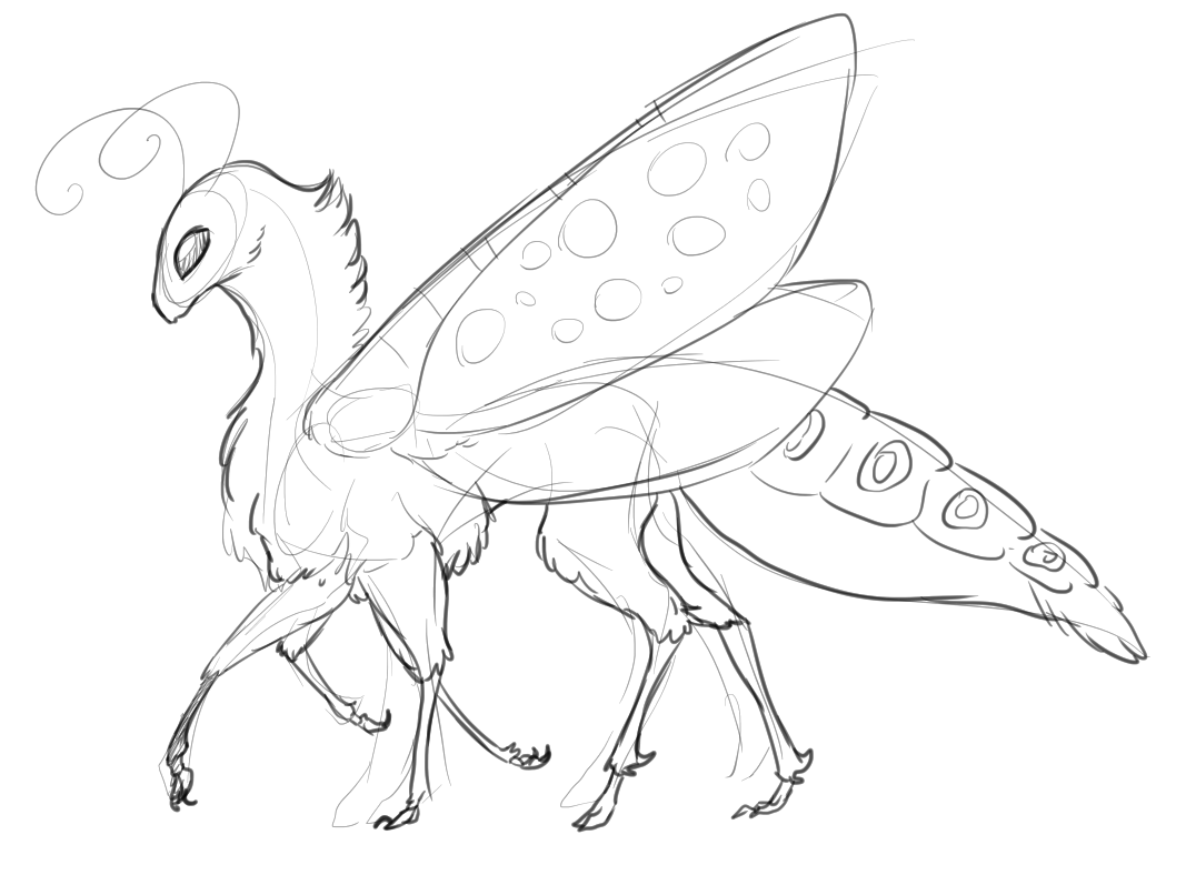threefeline: My brain: draw a moth but it looks like a horse  Me: ??? why the fuck