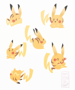 happyspheal:  Drawing pikachu calms me 