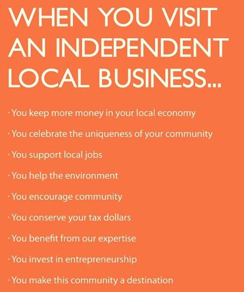 I hope everyone comes out to show their local shops and businesses the support and love they deserve