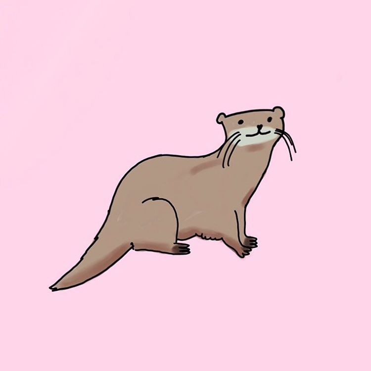 saskdraws:  Here is a digital otter to brighten your day  