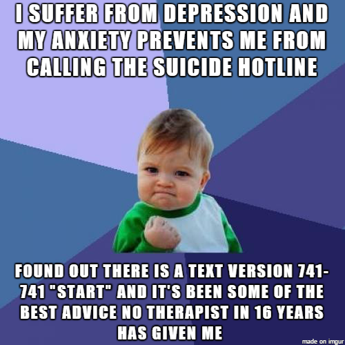 electrologie:Please reblog. There is a text version of the suicide hotline. Help is out there.Stay s