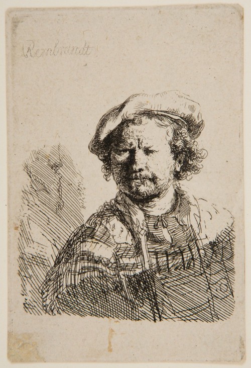 Self-portrait in a Flat Cap and Embroidered Dress, Rembrandt Harmensz. van Rijn, c. 1642, Harvard Ar