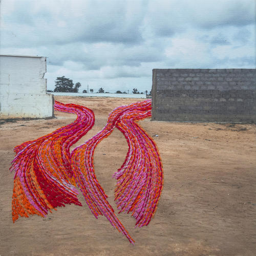 Embroidered photographs by Joana Choumali, a visual artist born in 1974 in Abidjan, Ivory Coast.Inst