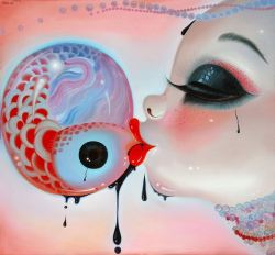 beautifulbizzzzarreart:  Yang Na’s spectacular painting, ‘Dancer’, 2008. Oil on canvas, 160 x150 cm in the March issue of Beautiful Bizarre Magazine - Current &amp; all back issues available from www.beautifulbizarre.net/shop