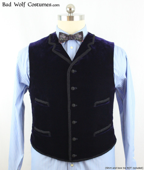 11th Doctor velvet waistcoat sewing pattern