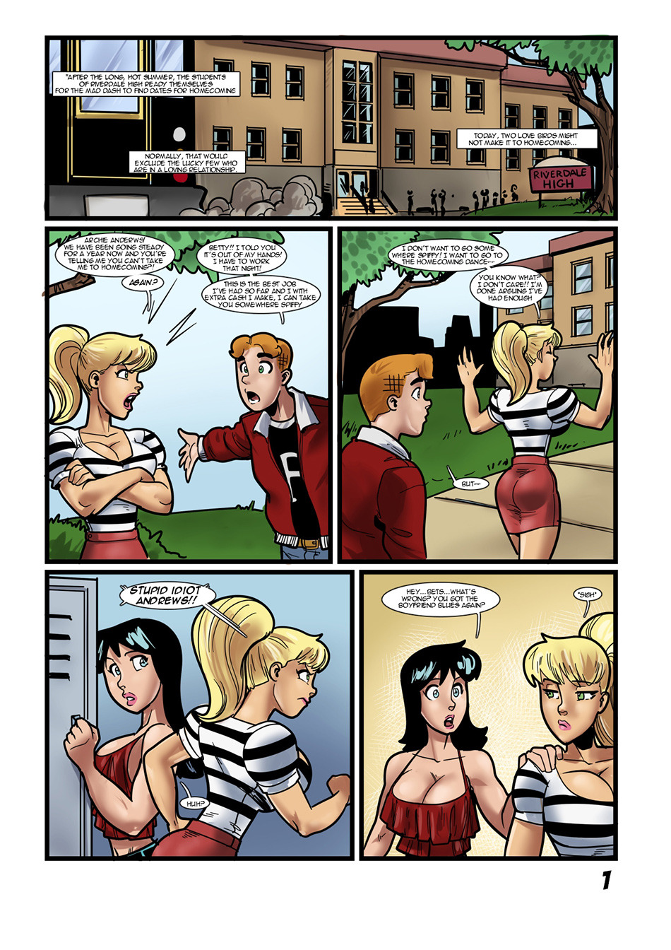 &ldquo;Betty and Veronica: Once you go Black&rdquo; - Page 1Art: Rabies T