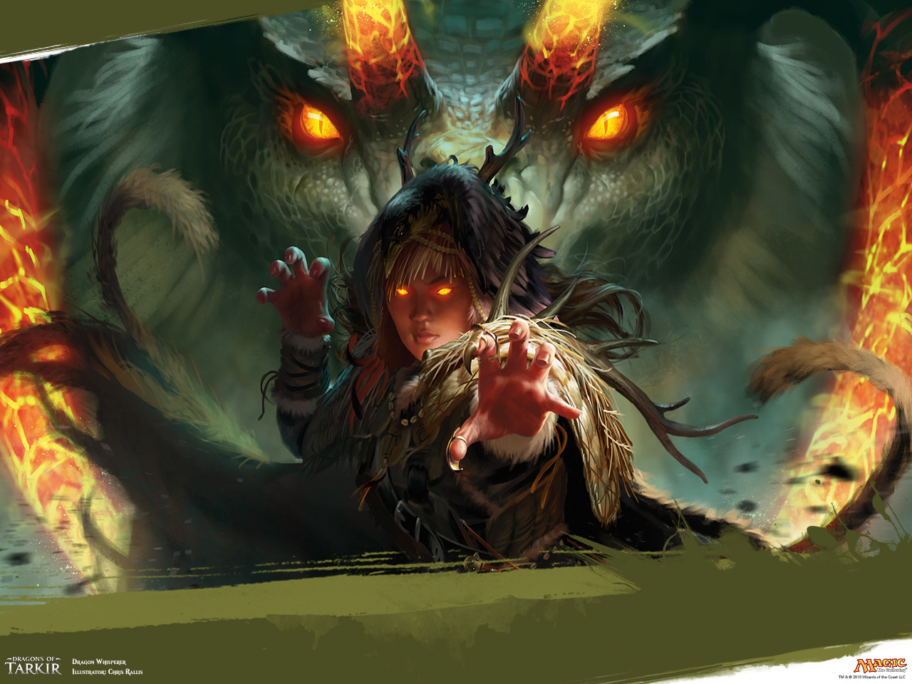 Magic The Gathering This Week S Wallpaper Is Dragon Whisperer Art By