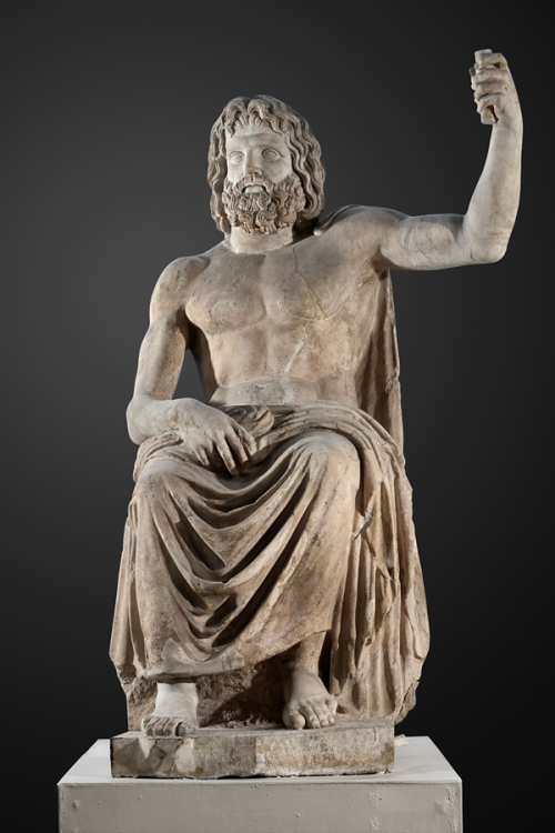 greekromangods: Jupiter (Capitoline Jupiter) Roman; 2nd–3rd century AD Rome Marble Muzeum Naro