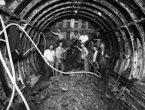 Navigators or “Navvies” building the London Underground in the late 1800’s - early