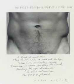 pic-d-hom:  The most beautiful part of a man’s body I think it must be there, where the torso sits on and, into the hips, those twin delineating curves, feminine in grace, girdling the trunk, guiding the eyes downwards to their intersection, the point