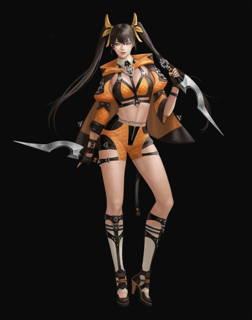 Dual blade kim ji hyun www.artstation.com/artwork/oeoAz
