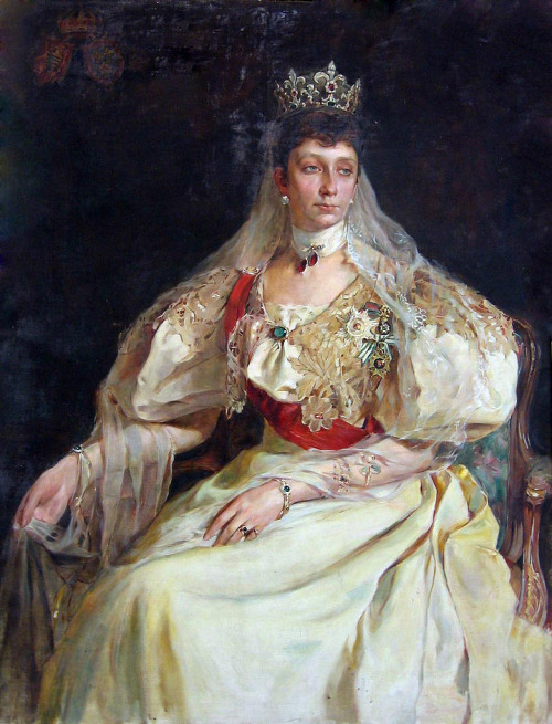 Portrait of Marie Louise of Bourbon-Parma, Tsaritsa of Bulgaria by Philip de Laszlo, 1899