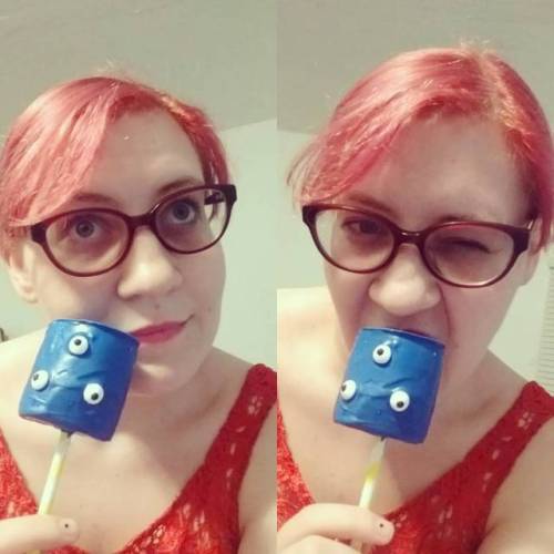 When life gives you chocolate covered monster marshmallows, take selfies with them and eat them. #li