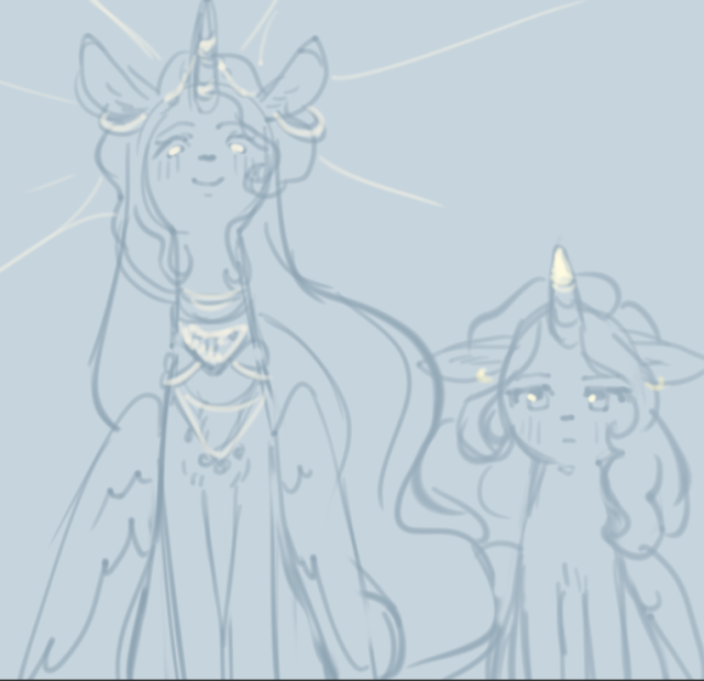 sillygirlie:Baby celestia and Luna from a mlp au I was thinking about they are born