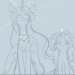 sillygirlie:Baby celestia and Luna from a mlp au I was thinking about they are born